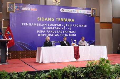 USB Lantik 118 Apoteker Baru dalam Sidang Terbuka Pengambilan Sumpah Apoteker Angkatan Ke-49